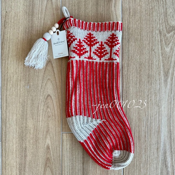 20" Tree Knit Stocking Red - Hearth & Hand Magnolia - Picture 4 of 12